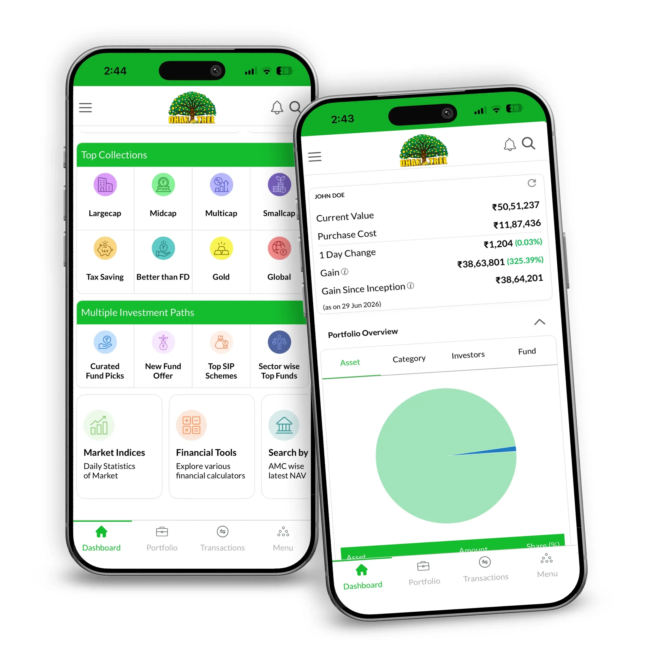 Dhanvantree App - Home screen