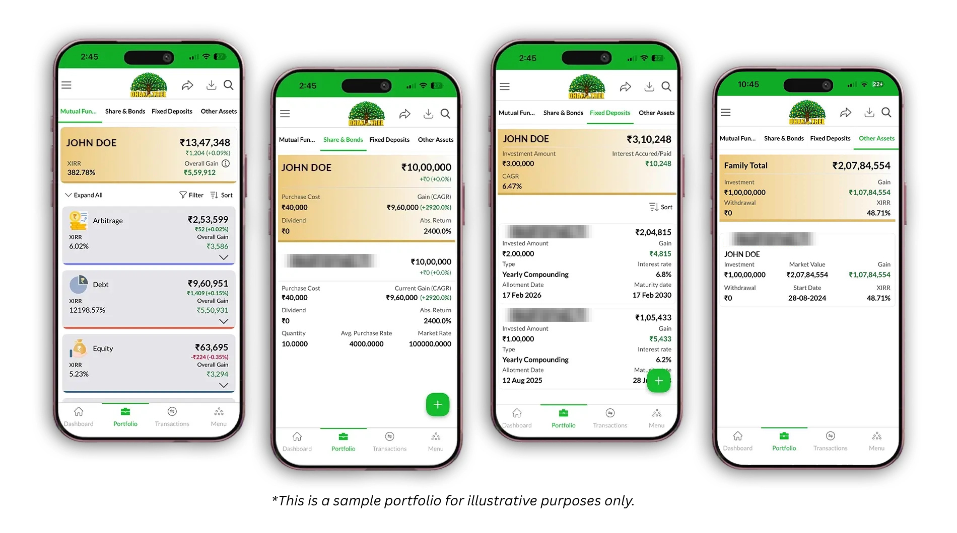 Dhanvantree App- Portfolio section