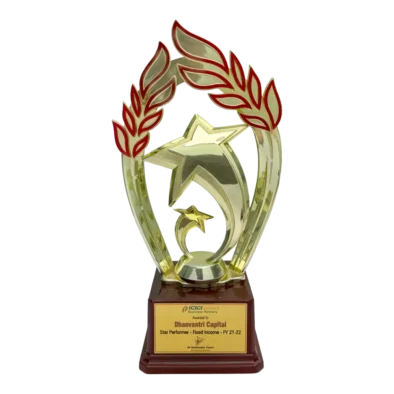 Dhanvantri Capital Services Pvt Ltd received an award from ICICI Direct for outstanding performance in financial services.